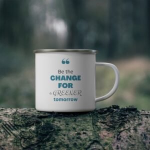 "InkInnovate" Enamel Camping Mug